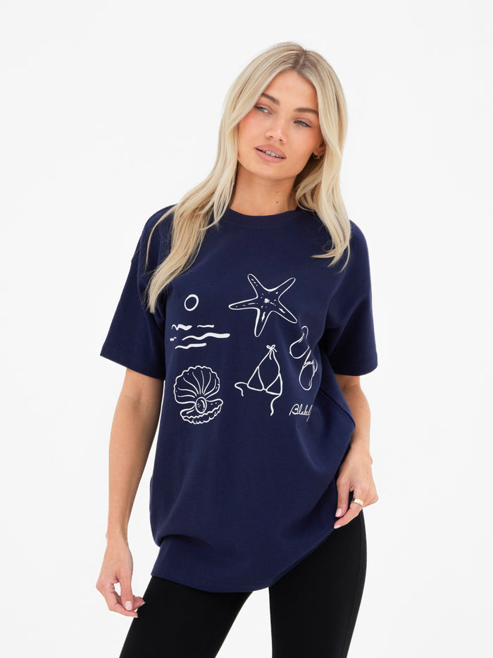 Mira Oversized T-Shirt - Dark Navy