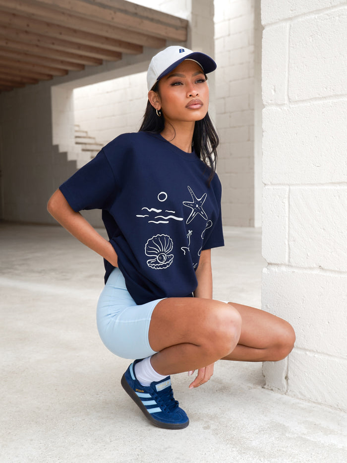 Mira Oversized T-Shirt - Dark Navy