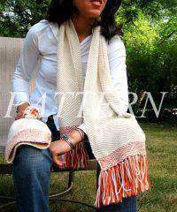 Misti Alpaca Paulina Seed Stitch Keyhole Scarf & Hat - Worsted-Patterns-Misti Alpaca-Alpaca Direct