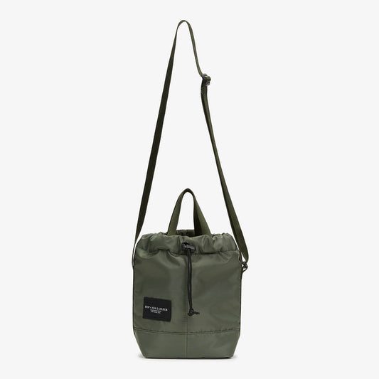 Packshot image of the Bags in Progress x MM Padded Mini Bucket Bag in Khaki Green | Lead