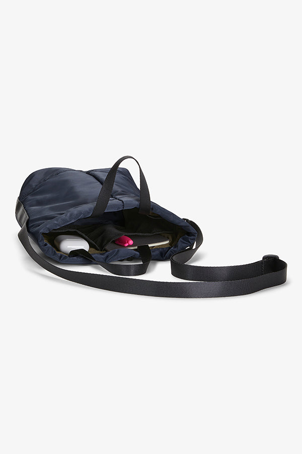 Packshot image of the Bags in Progress x MM Padded Mini Bucket Bag in Navy | Grid Hover | Exclude