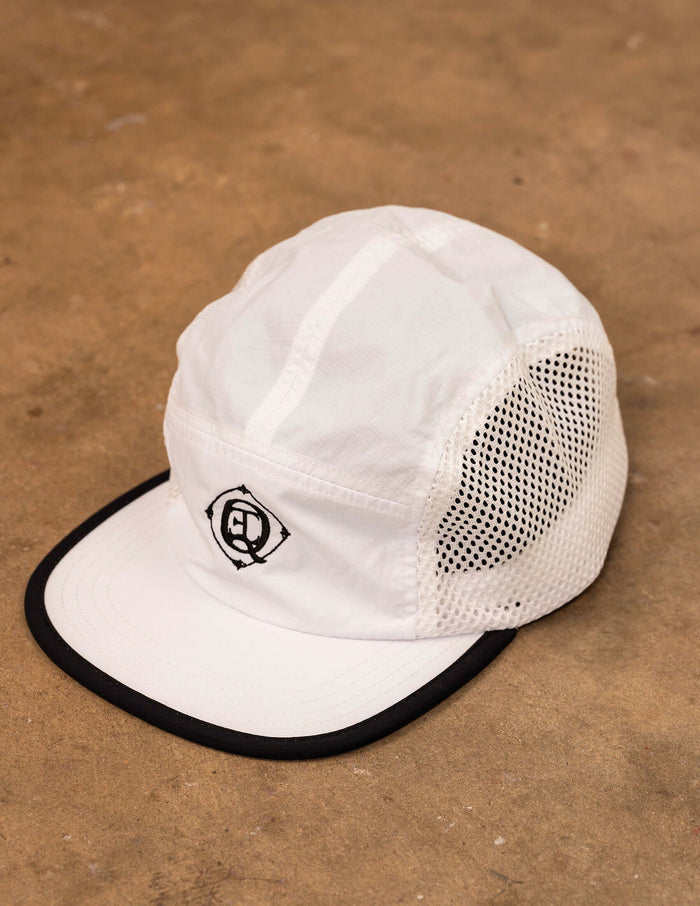Monogram Performance Mesh Cap White with breathable mesh side panels and signature black monogram logo.