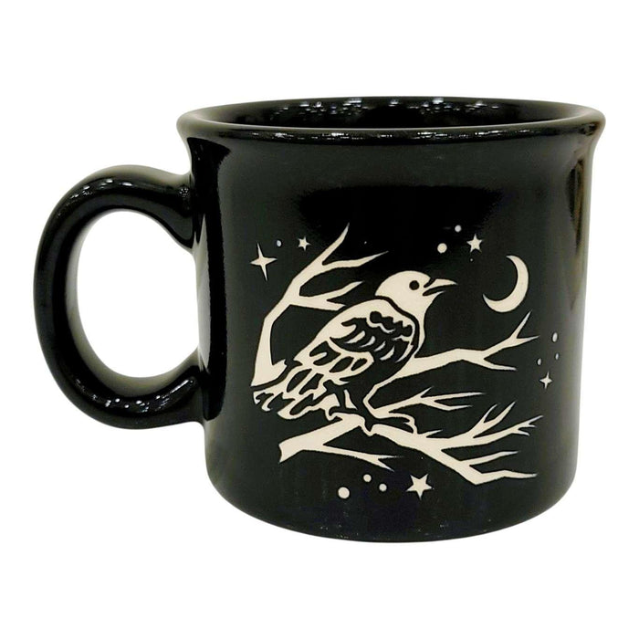 Mug - 14oz - Crow Camp Mug (Black) by Bread and Badger