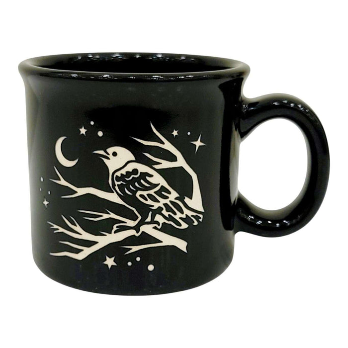 Mug - 14oz - Crow Camp Mug (Black) by Bread and Badger