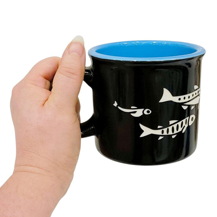 Mug - 14oz - Salmon Camp Mug (Blue) by Bread and Badger