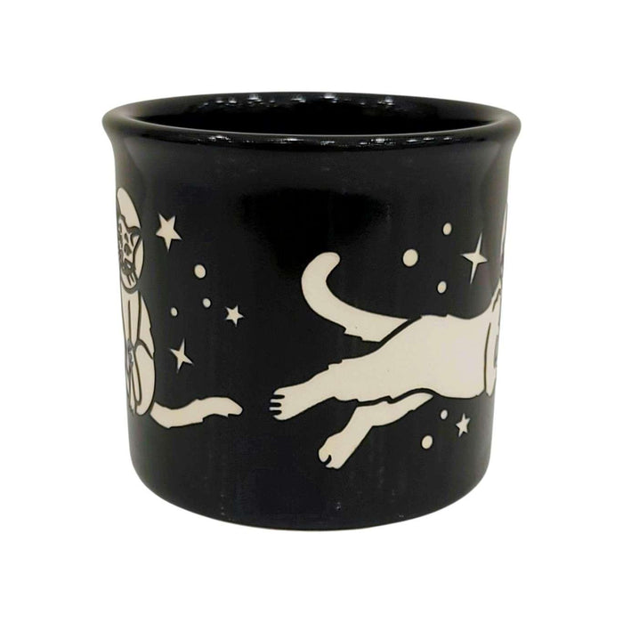 Mug - 14oz - Space Cat Camp Mug (Black) by Bread and Badger