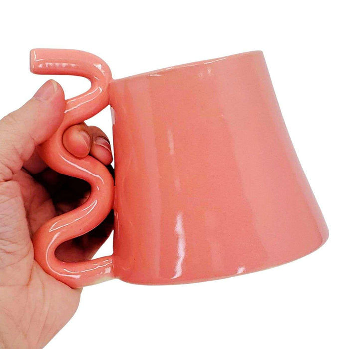 MU120F $82 - Flamingo Squiggle Handle Mug