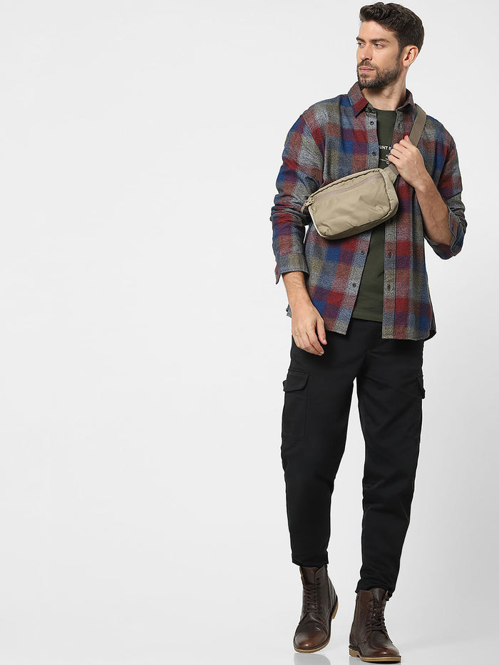 Multi-Coloured Check Organic Cotton Full Sleeves Shirt