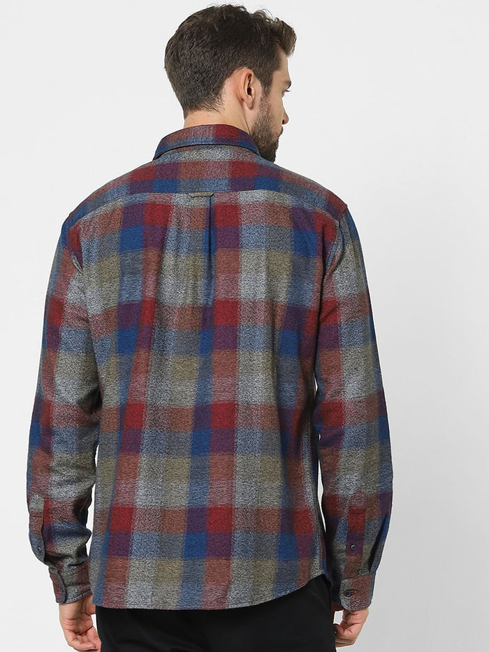 Multi-Coloured Check Organic Cotton Full Sleeves Shirt