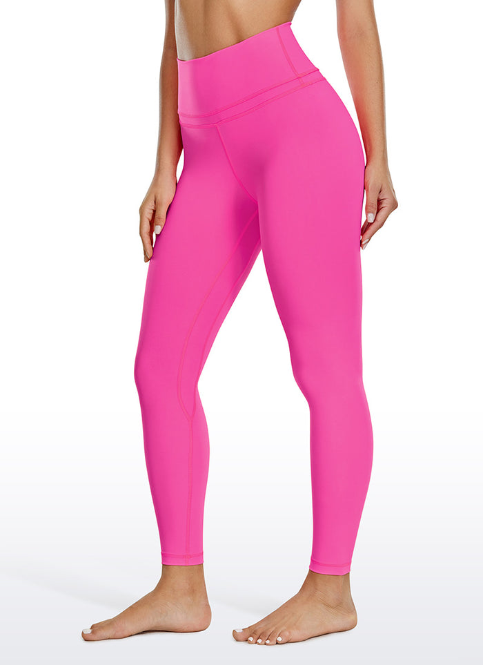 CRZ YOGA Women's Yoga Train High Rise Nakedfeel Leggings 25" 7/8 Pants Hibiscus Purple