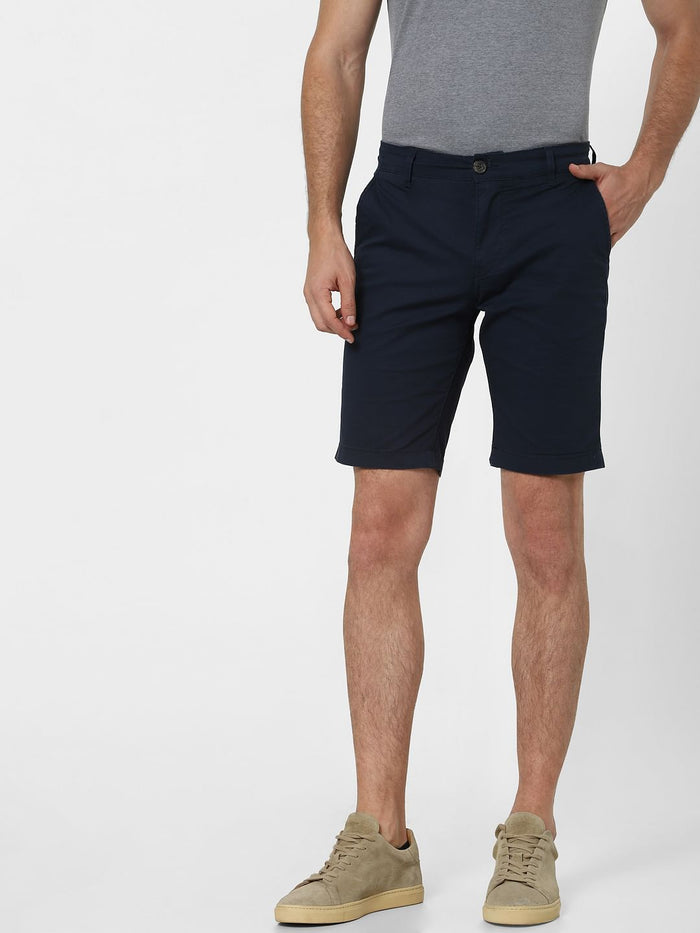 Navy Blue Organic Cotton Chino Shorts