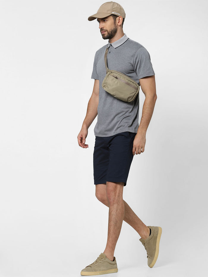 Navy Blue Organic Cotton Chino Shorts