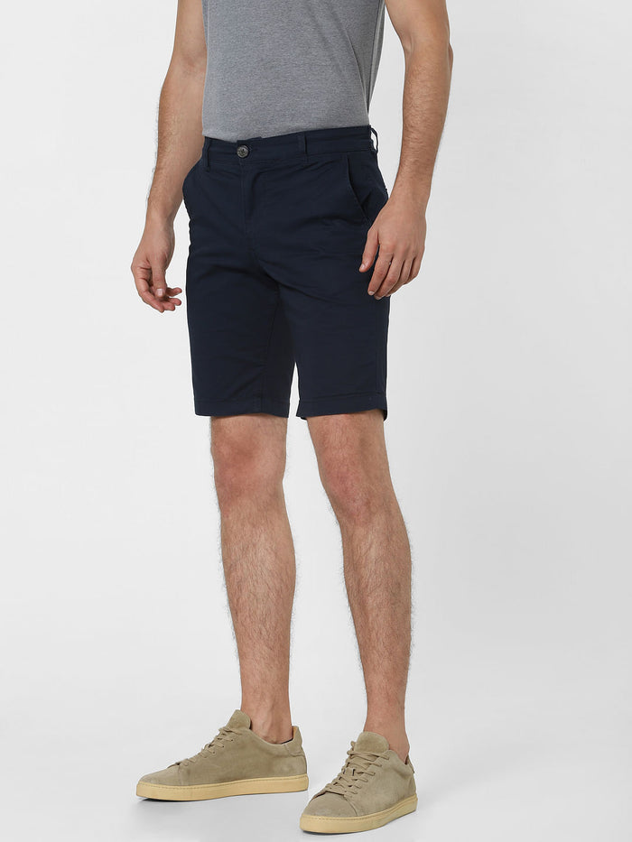 Navy Blue Organic Cotton Chino Shorts