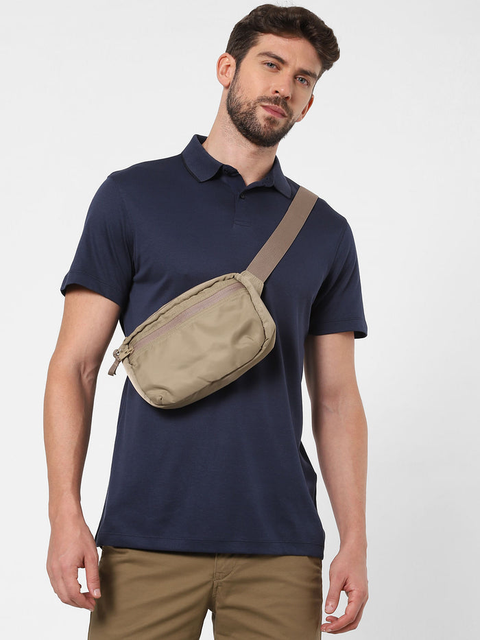 Navy Blue Polo Neck T-Shirt