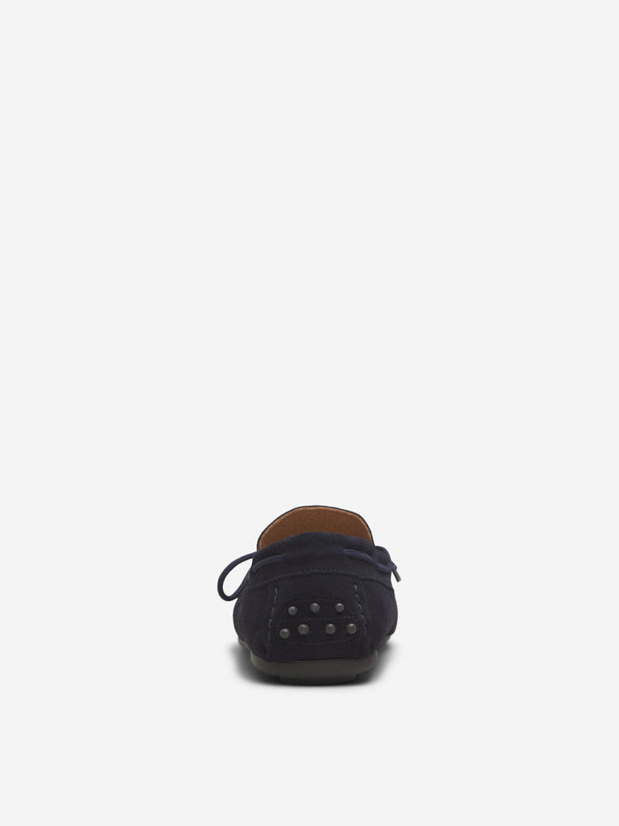 Navy Blue Suede Loafers