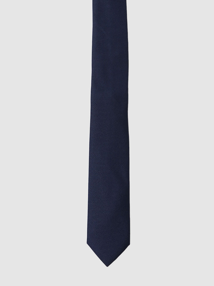 Navy Blue Textured Tie
