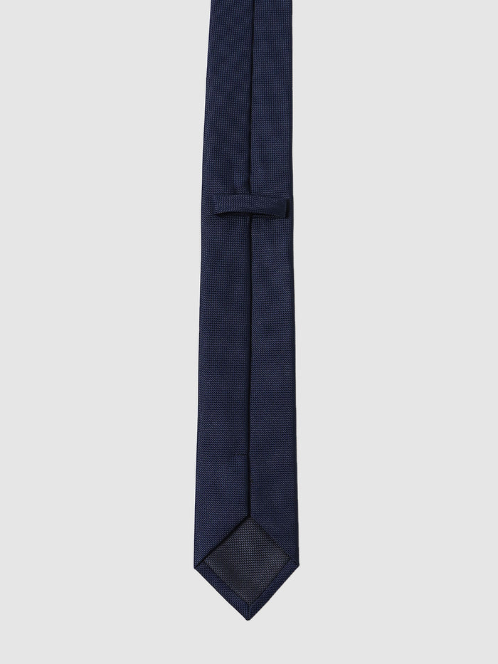 Navy Blue Textured Tie