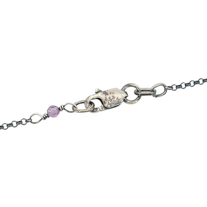 Necklace - Arc Pendant (Amethyst) by Three Flames Silverworks