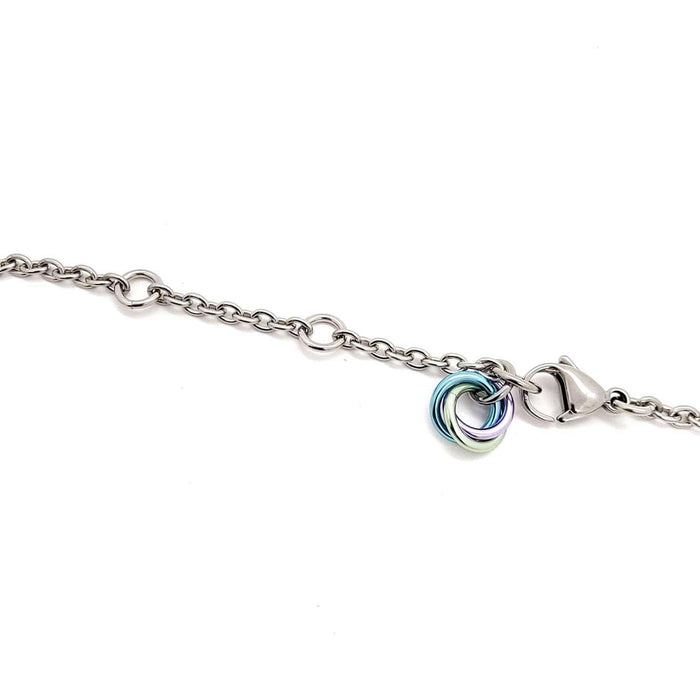 Necklace - Reversible V Feather Cascade (Cosmic Unicorn) by Rebeca Mojica