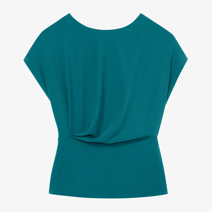 packshot image of the nejvi top in mineral blue