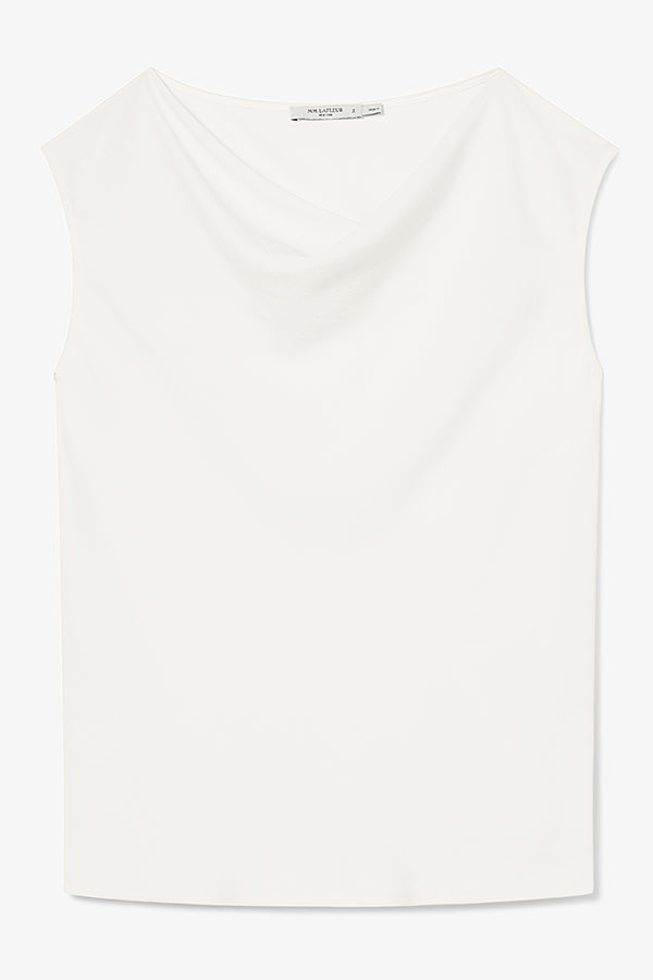 Packshot image of the Nora Top - Eco Soft Wave in Alabaster | Still | Exclude