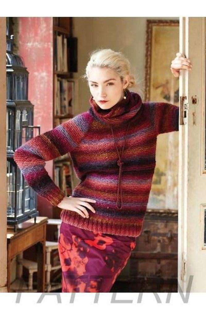 Noro 08 Garter Pullover With Cowl PATTERN ONLY-Patterns-Noro-Alpaca Direct