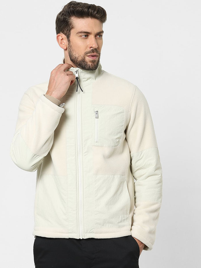 Off-White High Neck Fleece Jacket