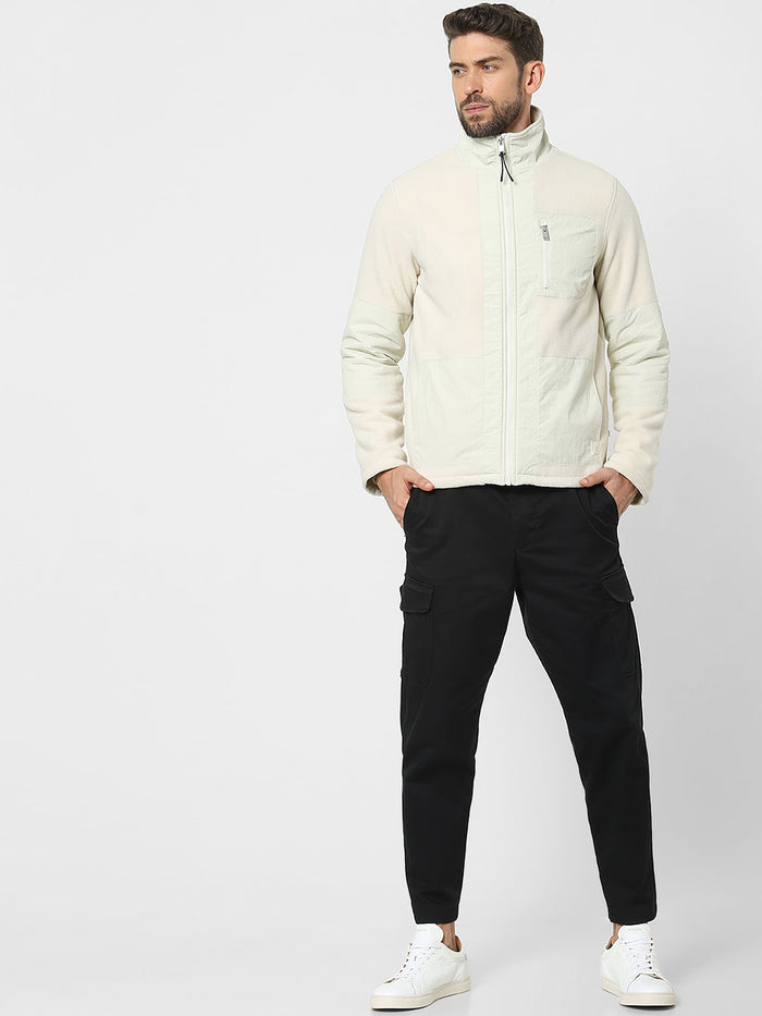 Off-White High Neck Fleece Jacket