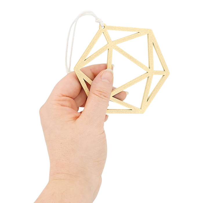 Ornament - D20 Gold by 6 by 6 Arts