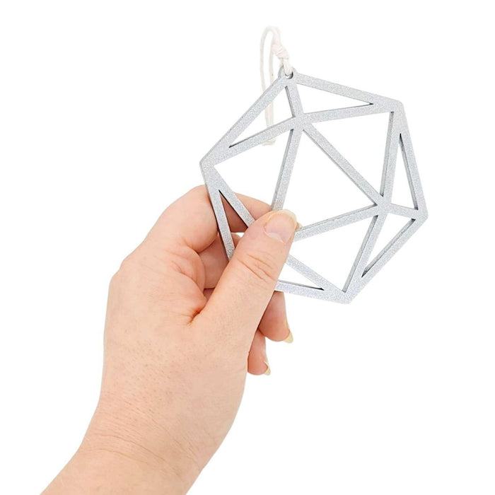 Ornament - D20 Silver by 6 by 6 Arts