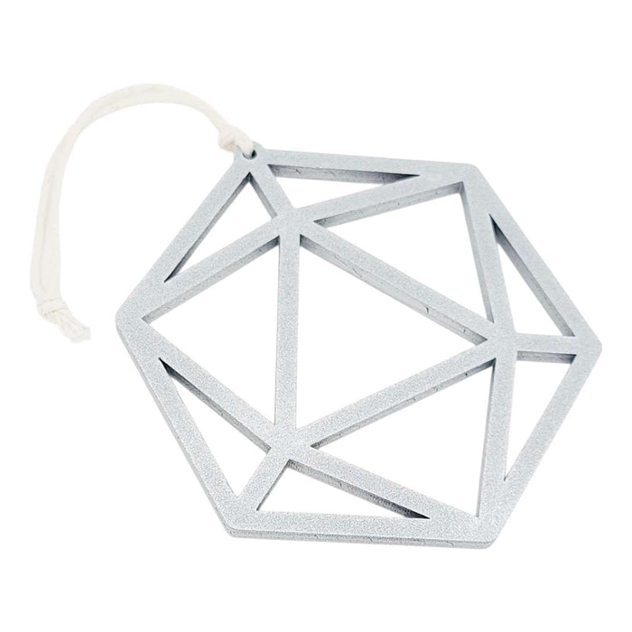 Ornament - D20 Silver by 6 by 6 Arts