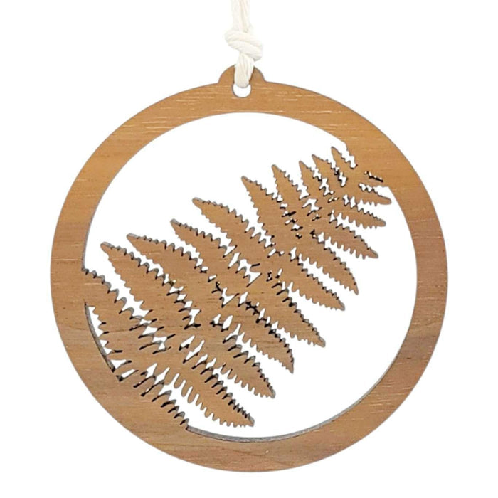Ornament - Lady Fern Leaves (Walnut) by 6 by 6 Arts