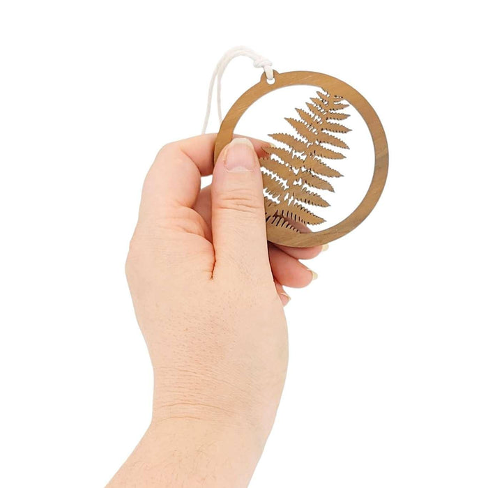 Ornament - Lady Fern Leaves (Walnut) by 6 by 6 Arts
