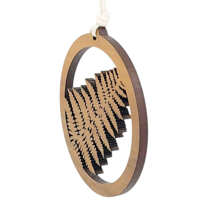 Ornament - Lady Fern Leaves (Walnut) by 6 by 6 Arts