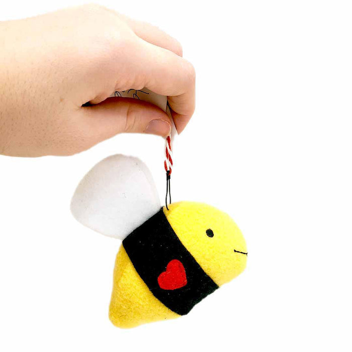 Ornament - Mini Plush (Bee) by Happy Groundhog Studios