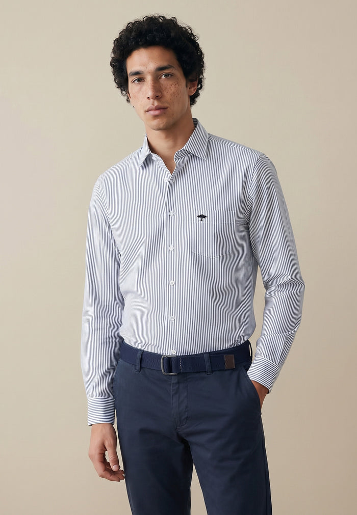 navy stripe / S