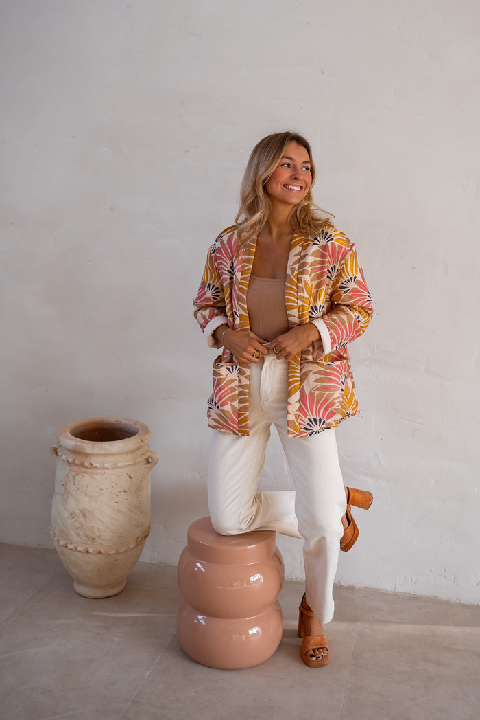 Mirabelle floral print jacket back view