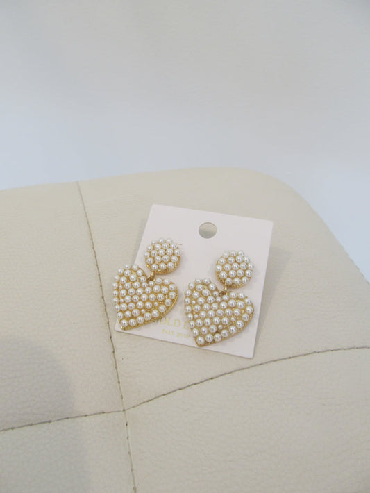Pearl Heart Earring