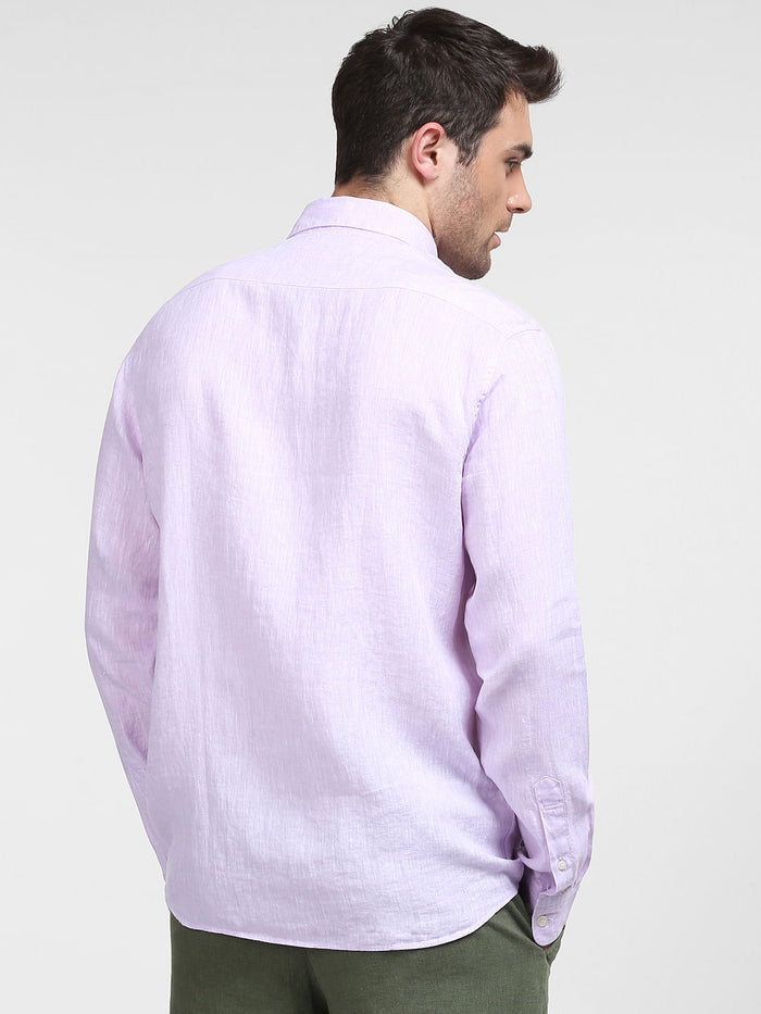 Pink Linen Full Sleeves Shirt