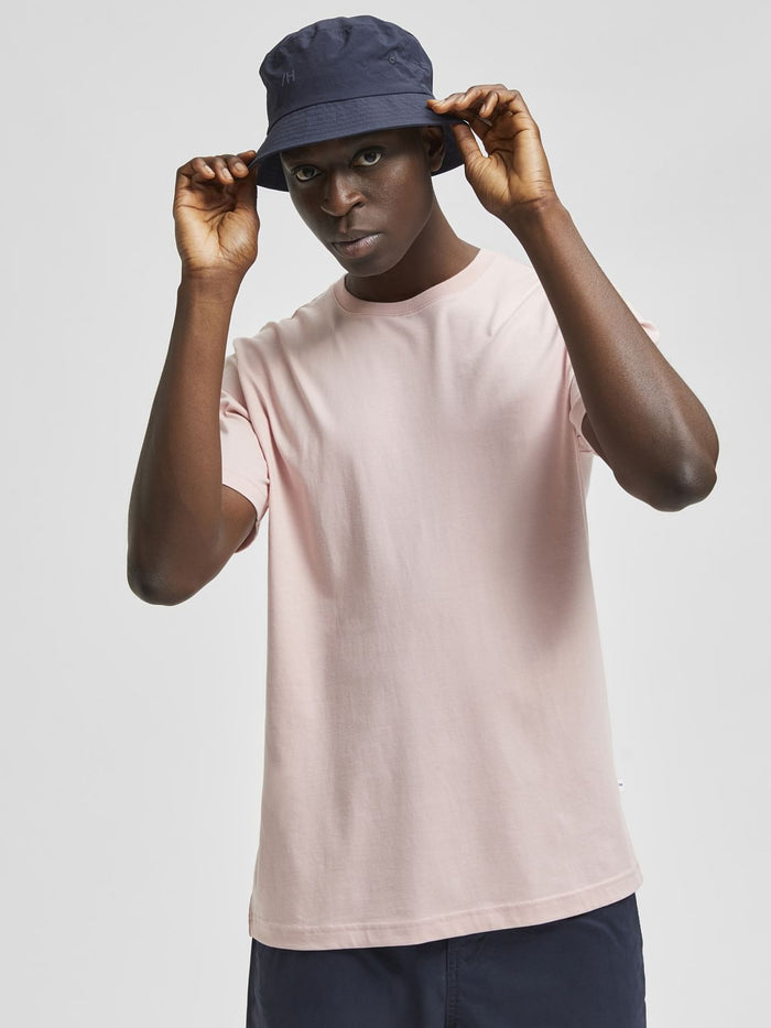 Pink Organic Cotton Crew Neck T-Shirt