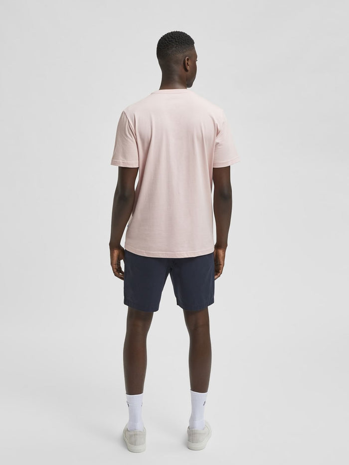 Pink Organic Cotton Crew Neck T-Shirt