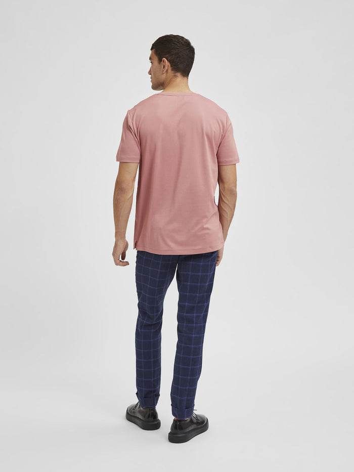Pink Organic Cotton Crew Neck T-Shirt