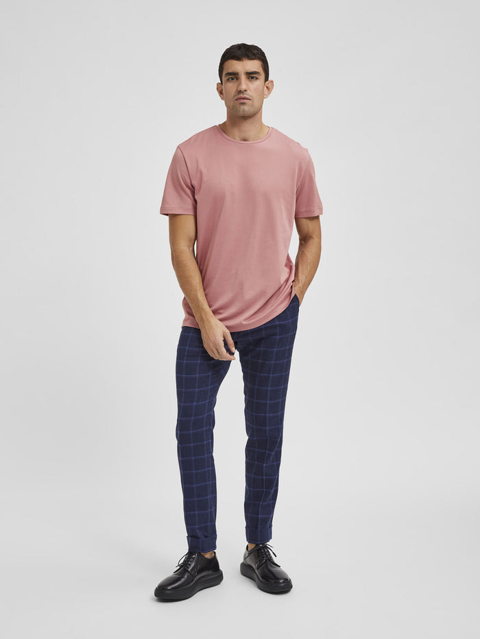 Pink Organic Cotton Crew Neck T-Shirt