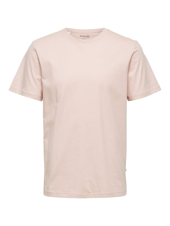 Pink Organic Cotton Crew Neck T-Shirt