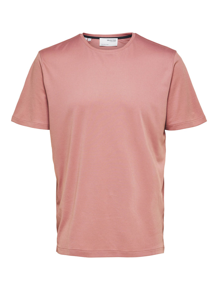 Pink Organic Cotton Crew Neck T-Shirt