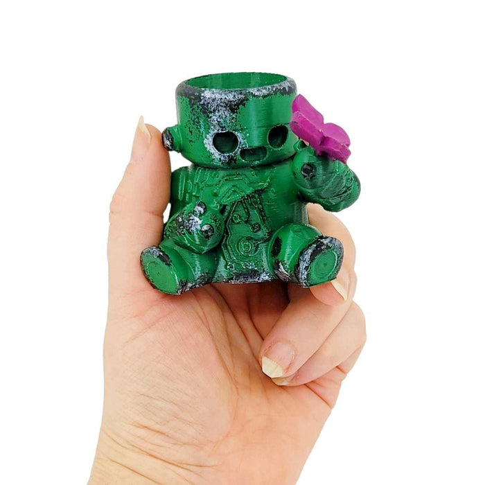 Planter - Bot-Pot No. 4 (Green Circuitry) by Bot Pots
