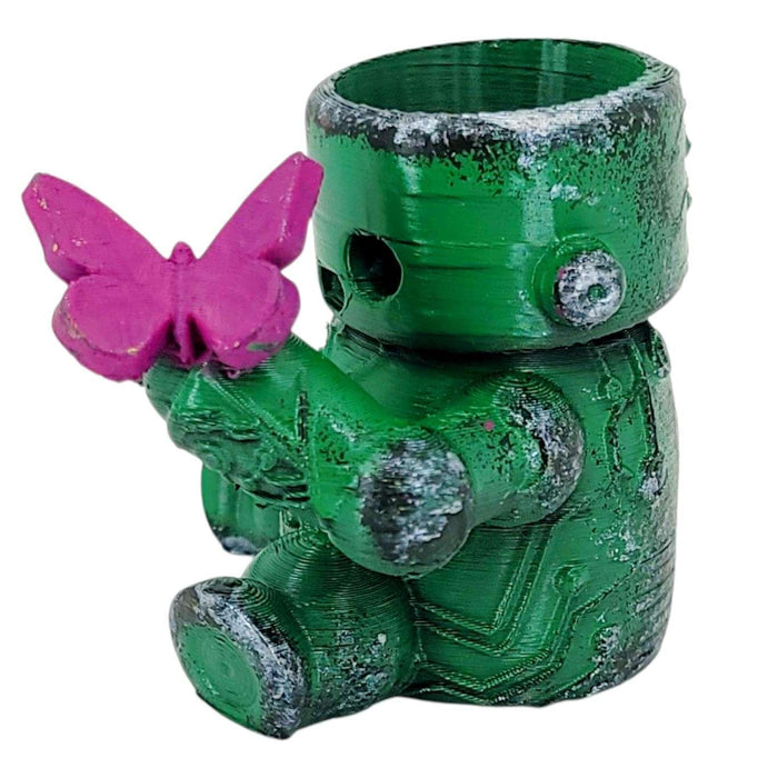 Planter - Bot-Pot No. 4 (Green Circuitry) by Bot Pots