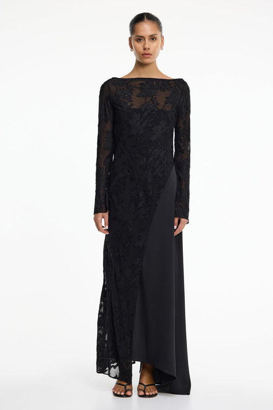 D1-SS260164D_POLA_LONG_SLEEVE_MAXI_DRESS-BLACK-1