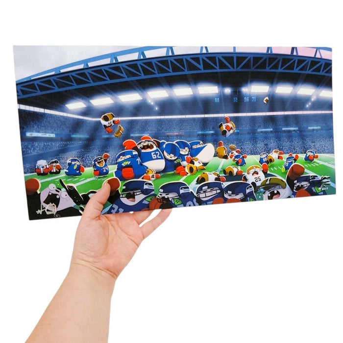 Prints (Seattle Themed) - Football Pandas by Punching Pandas