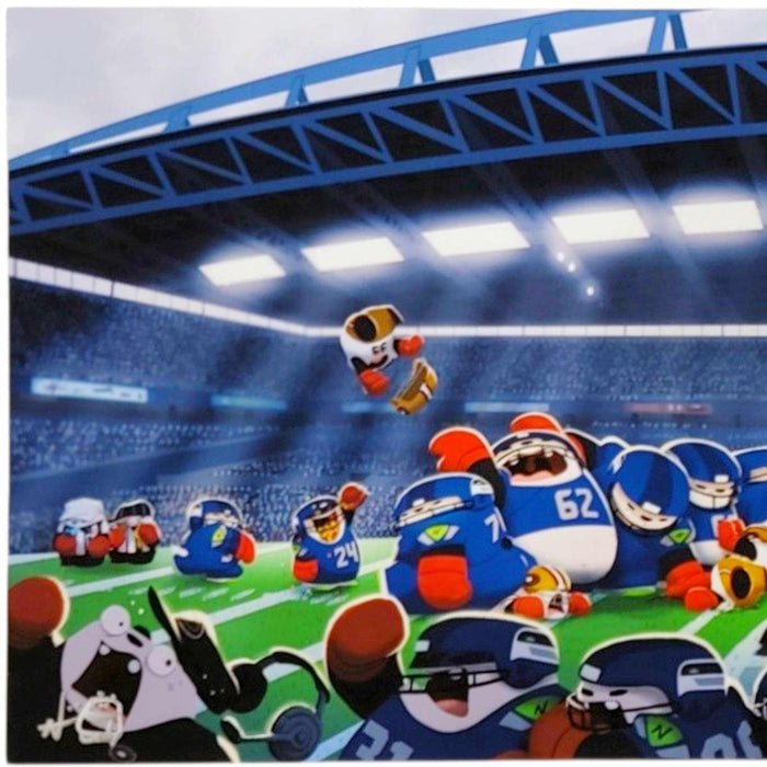 Prints (Seattle Themed) - Football Pandas by Punching Pandas